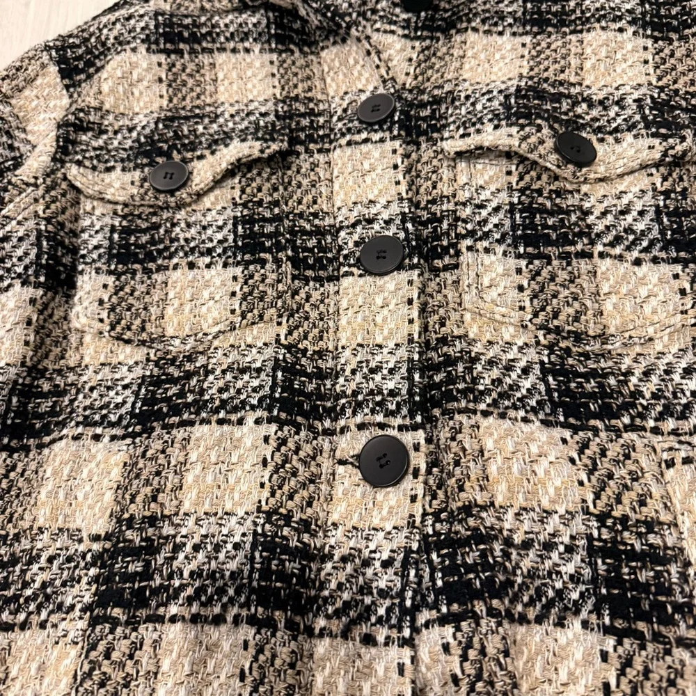 Zara Plaid Woven Shirt Jacket Size Medium‎